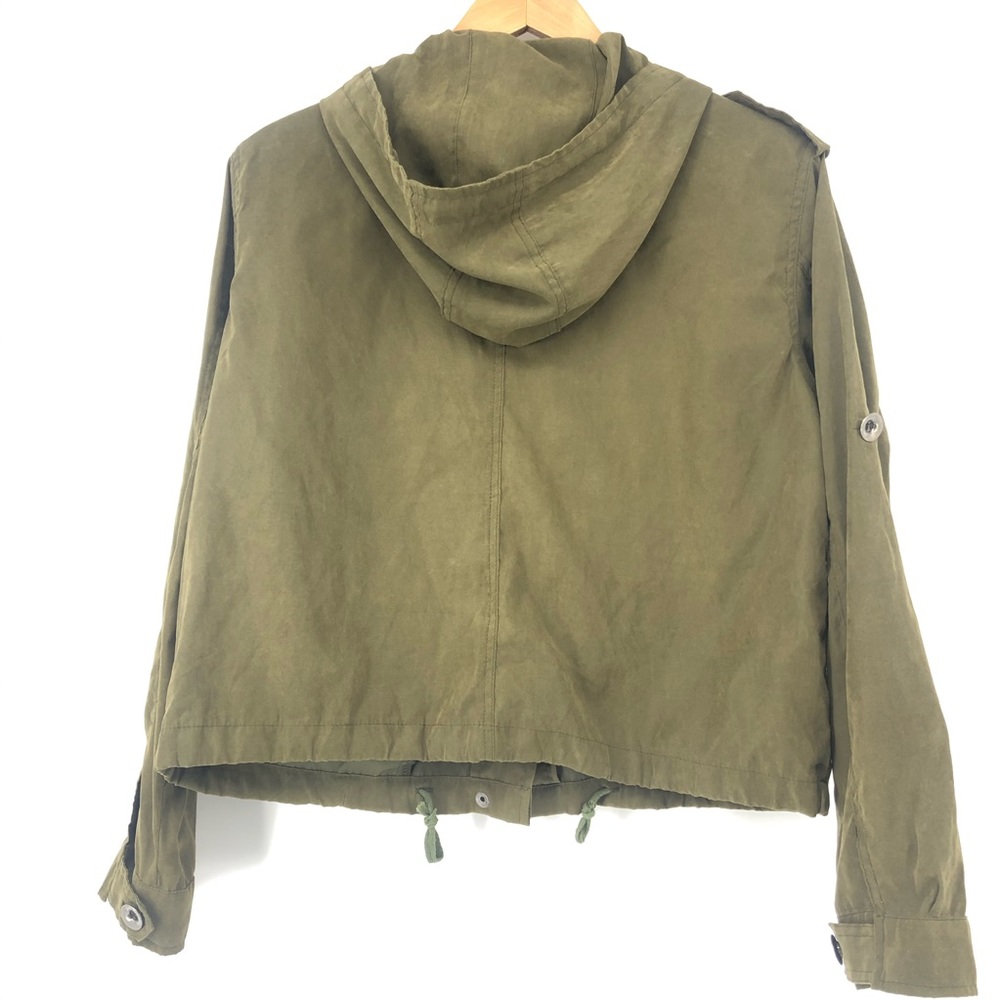 Brandy Melville Utility Cargo Jacket Olive Green - Picture 10 of 11
